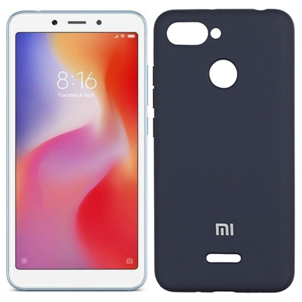 

Чехол силиконовый оригинальный для Xiaomi Redmi 6 Синий FULL (26104)