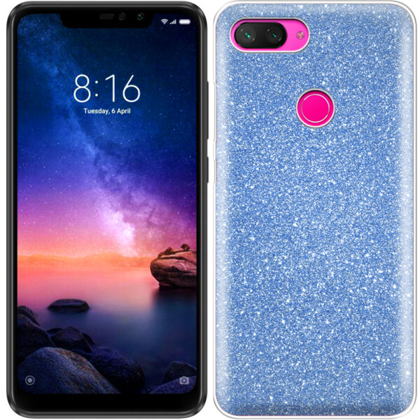 

Чехол силиконовый 3in1 Блёстки для Xiaomi Mi8 Lite Blue (26831)