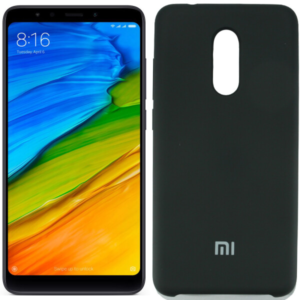 

Чехол силиконовый оригинальный для Xiaomi Redmi 5 Plus Чёрный (20591)
