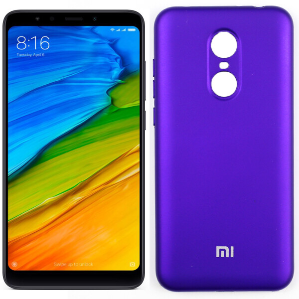 

Чехол силиконовый оригинальный для Xiaomi Redmi 5 Plus Фиолетовый FULL (27779)