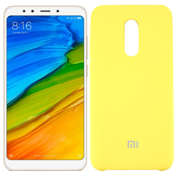 

Чехол силиконовый оригинальный для Xiaomi Redmi 5 Золотой (20583)