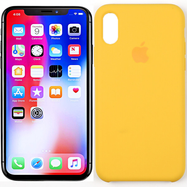 

Оригинальный силиконовый чехол для iPhone X/Xs Светло Коричневый (28258)