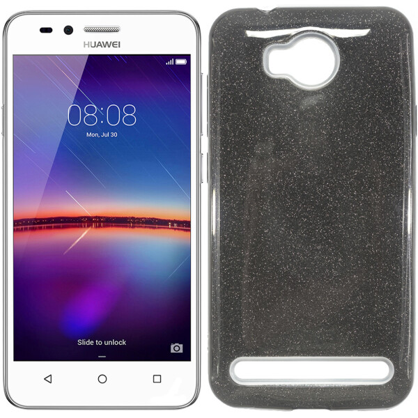 

Чехол силиконовый 3in1 Блёстки для Huawei Y3 II Black (18449)