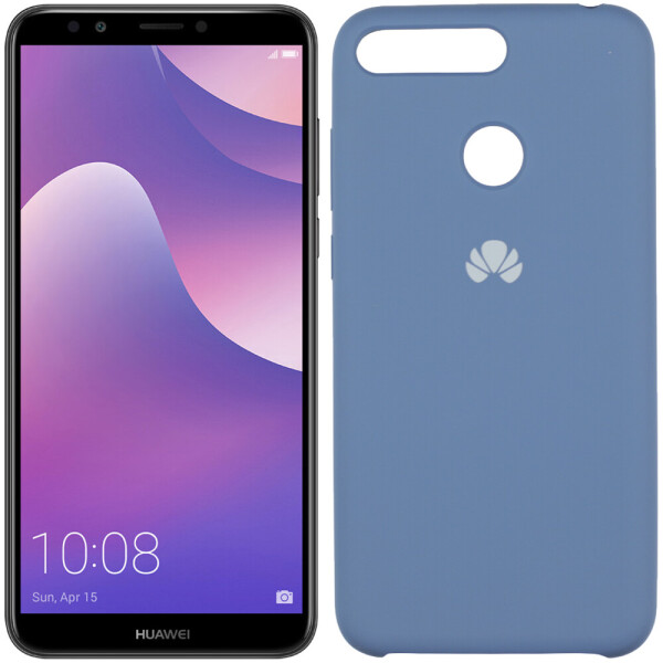 

Чехол силиконовый оригинальный для Huawei Y6 Prime 2018 Синий (23089)
