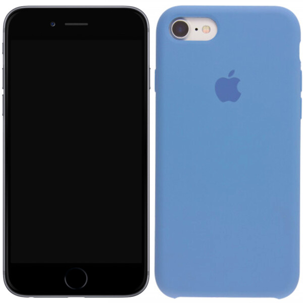 

Чехол силиконовый оригинальный для iPhone 7/8 Ярко синий FULL (26571)