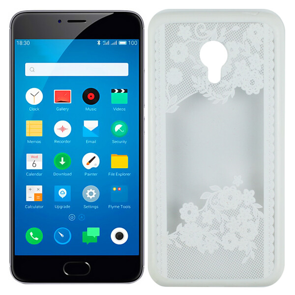 

Чехол силиконовый для Meizu M3 Fashion белый (10434)