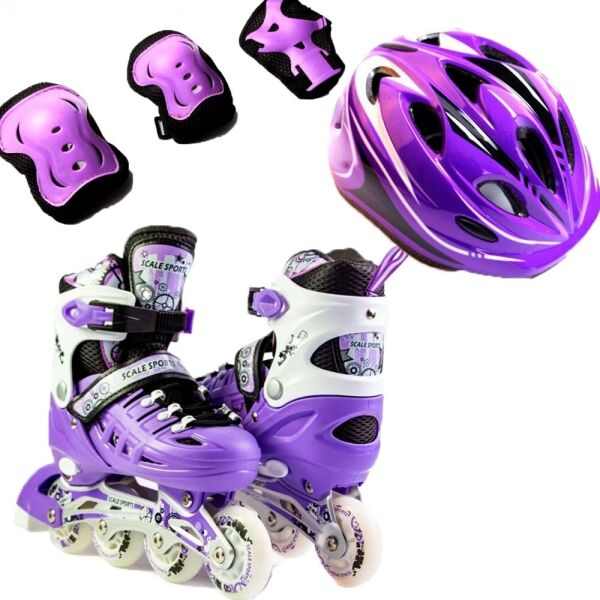 

Ролики детские раздвижные Scale Sports Combo Pro - USA (защита + шлем) 29-33, Фиолетовый (2T3040P)