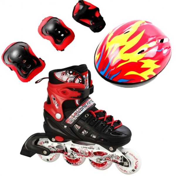 

Ролики детские раздвижные Scale Sports Combo Ecoline - USA (защита + шлем) 38-42, (Красный) (2T3040S)