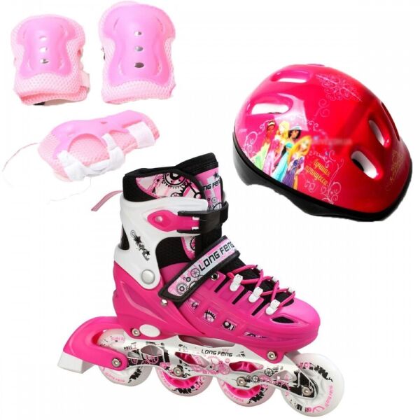 

Ролики детские раздвижные Scale Sports Combo Disney - USA (защита + шлем) 34-37, Best Princess (розовый) (2T3040E)