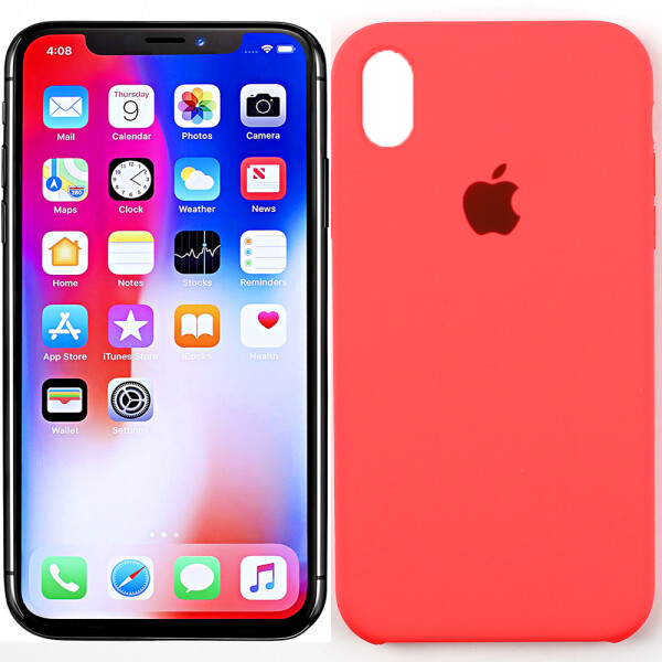 

Оригинальный силиконовый чехол для iPhone Xr Ярко Розовый (28265)