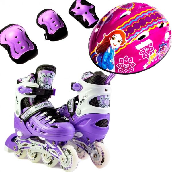 

Ролики детские раздвижные Scale Sports Combo Disney - USA (защита + шлем) 29-33, Принцесса ОКА (фиолетовый) (2T3040E)