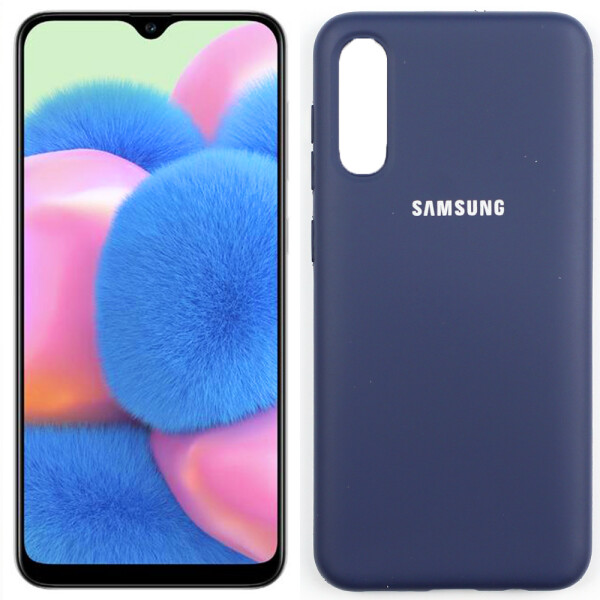

Чехол силиконовый оригинальный для Samsung A307/A505 Galaxy A30s/A50 2019 Синий FULL (27751)
