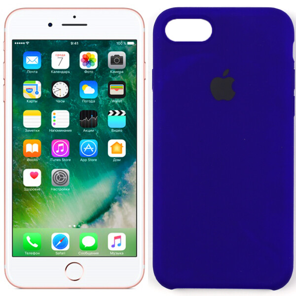 

Оригинальный силиконовый чехол для iPhone 6/6s Темно Фиолетовый (28240)