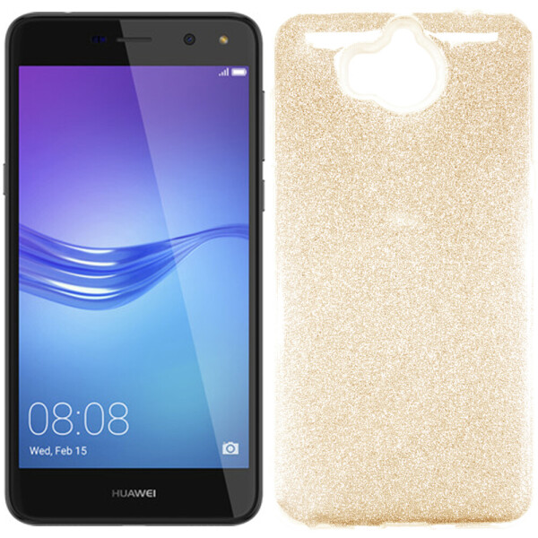 

Чехол силиконовый 3in1 Блёстки для Huawei Y5 2017 Gold (18442)