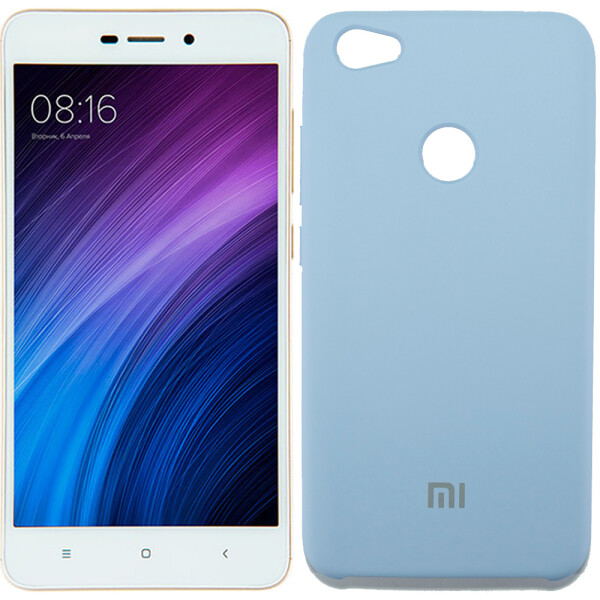 

Чехол силиконовый оригинальный для Xiaomi Redmi Note 5a Prime Голубой (20618)