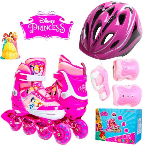 

Ролики Комплект роликов Disney Princess8 29-33 Все колеса светятся Защита + Шлем с регулировкой и маячком