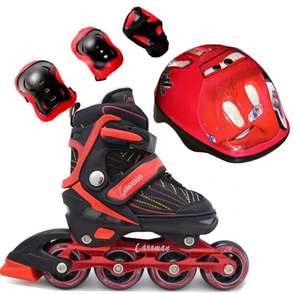 

Роликовые коньки детские раздвижные Caroman Combo Disney (защита+шлем) 32-36, Тачки (красный) (2T3029E)