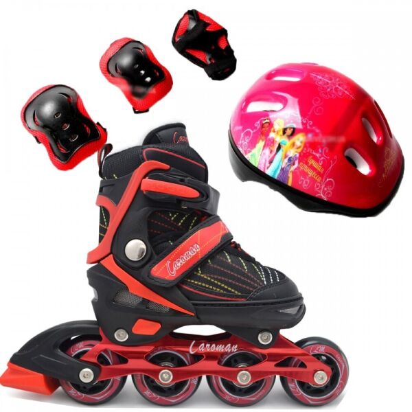 

Роликовые коньки детские раздвижные Caroman Combo Disney (защита+шлем) 37-41, Best Princess (красный) (2T3029E)