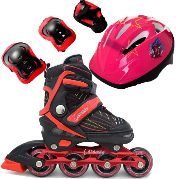 

Роликовые коньки детские раздвижные Caroman Combo Disney (защита+шлем) 37-41, Robo (красный) (2T3029E)