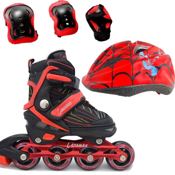 

Роликовые коньки детские раздвижные Набор Caroman Combo Disney (защита+шлем) 27-31, Spider New (красный) (2T3029E)