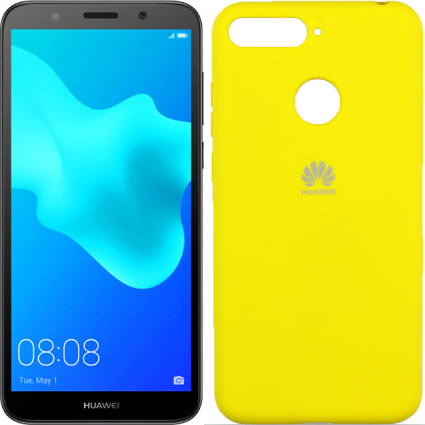 

Чехол силиконовый оригинальный для Huawei Y6 Prime 2018 Желтый FULL (26528)