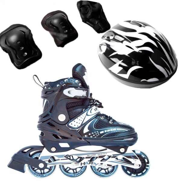

Роликовые коньки Ролики детские Happy Combo EcoLine ( + защита + шлем ) 39-42, Черный (2T3007E)