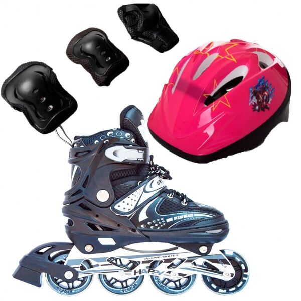

Роликовые коньки Ролики детские Happy Combo Disney ( + защита + шлем ) 39-42, Robo (Черный) (2T3007E)