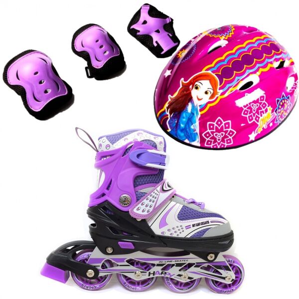 

Роликовые коньки Ролики детские Happy Combo Disney ( + защита + шлем ) 39-42, Принцесса ОКА (фиолетовый) (2T3007E)