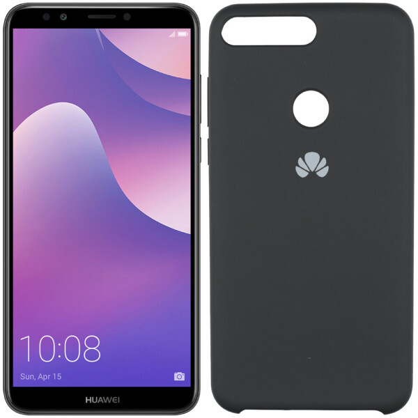 

Чехол силиконовый оригинальный для Huawei Y7 Prime 2018 Чёрный (23094)