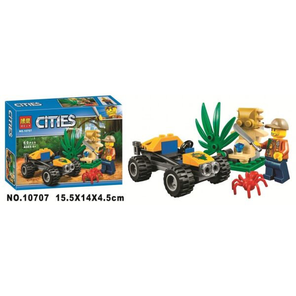 

Конструктор Toys 10707 "Багги для поездок по джунглям", 60 деталей