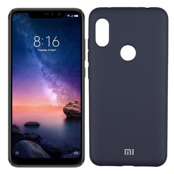 

Чехол силиконовый оригинальный для Xiaomi Redmi Note 6 Pro Синий FULL (26051)