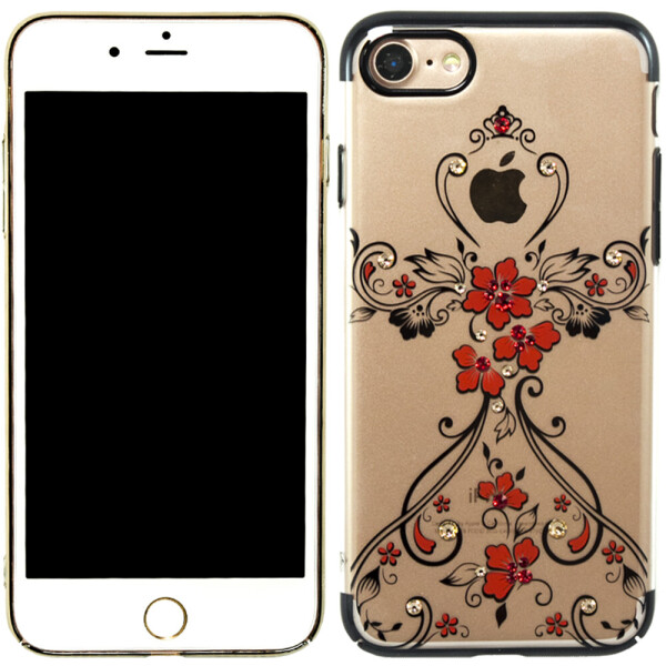 

Чехол Kingxbar Elegant Series для iPhone 7/8 Flower dress Black (18482)