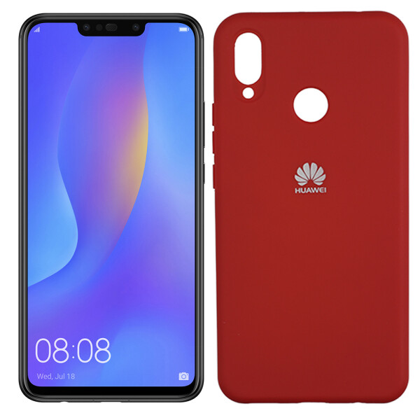 

Чехол силиконовый оригинальный для Huawei P Smart Plus Красный FULL (26067)