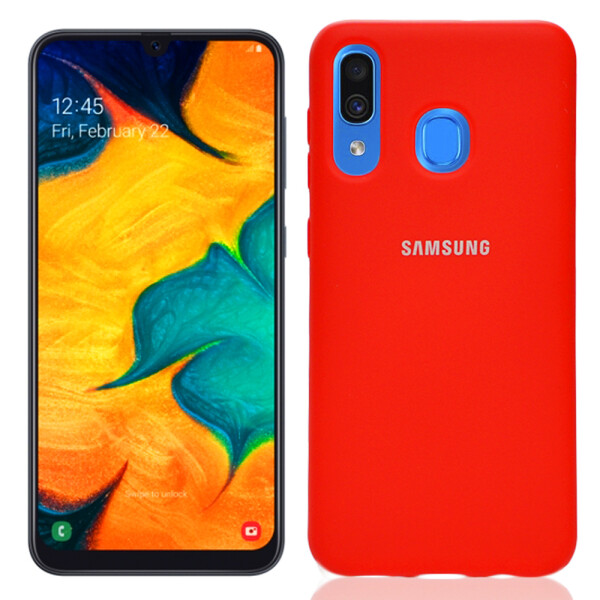 

Чехол силиконовый оригинальный для Samsung A30 2019 Красный FULL (26357)