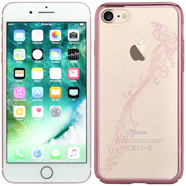 Чехол Devia Crystal Papillon для iPhone 7/8 Rose Gold (19461)