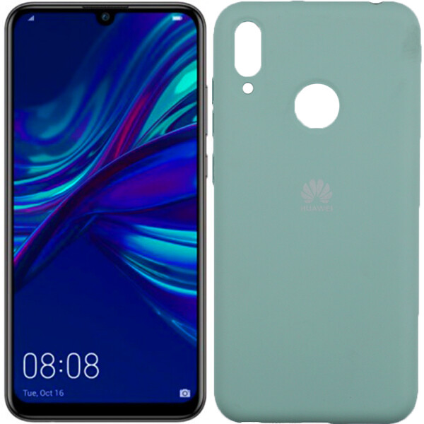 

Чехол силиконовый оригинальный для Huawei Y7 2019 Голубой FULL (26530)