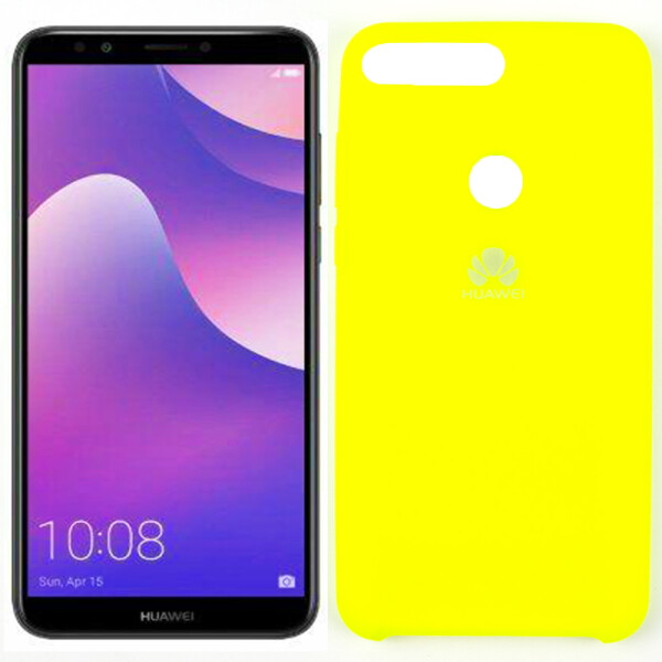

Чехол силиконовый оригинальный для Huawei Y7 Prime 2018 Лимонный (27627)