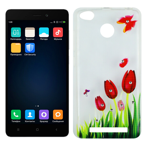 

Чехол Lucent Diamond Case для Xiaomi Redmi 3s/3x/3 Pro Tulips (Red) (10911)
