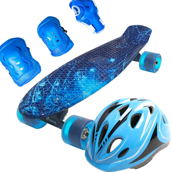 

Скейт Penny Style 22" Combo Набор (защита + шлем) светящиеся Ocean Blue (2T2034)