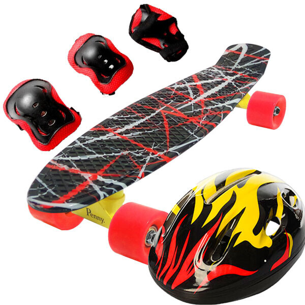 

Скейт Penny Style 22" Combo Набор (защита + шлем) Forest Red Огонь (2T2034)
