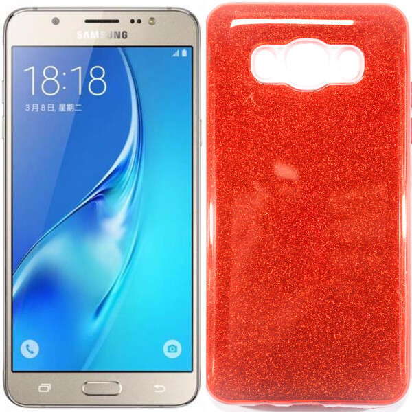 

Чехол силиконовый 3in1 Блёстки для Samsung J310 Red (17781)