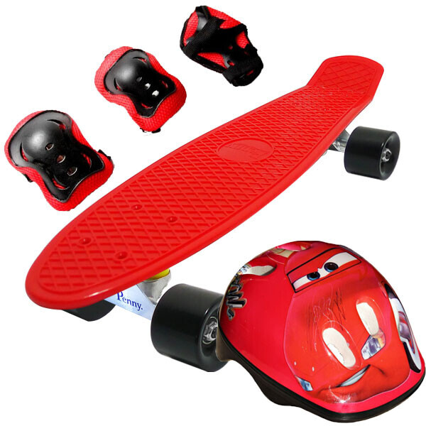

Скейт Penny Classic 22" Combo Набор (защита + шлем) светящиеся Красный Тачки (2T2029)