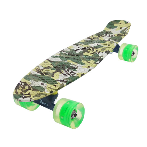 

Скейт Пенни борд Penny board Graffics 22" с рисунком светящиеся колеса Military New