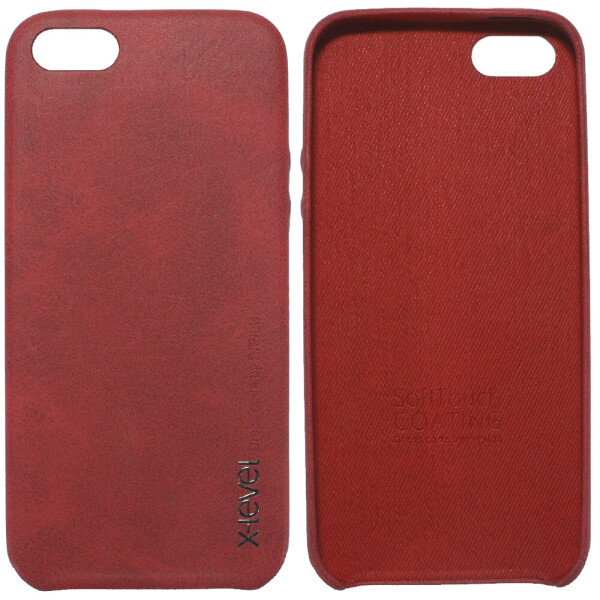 

Чехол X-Level Vintage series для iPhone 5/5s/SE Red (22049)