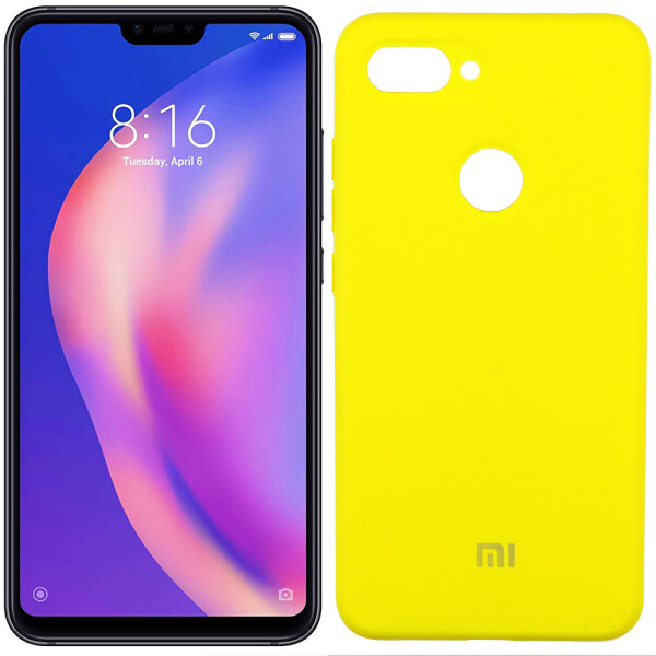 

Чехол силиконовый оригинальный для Xiaomi Mi8 Lite Желтый FULL (26523)