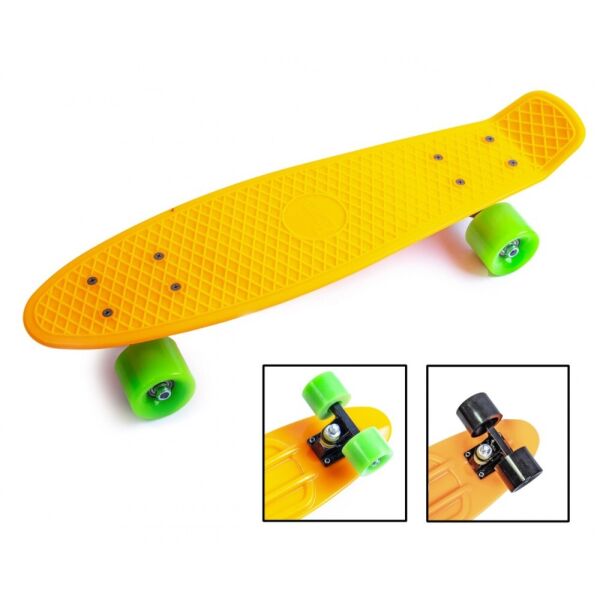 

Скейт Penny Board. Оранжевый цвет. Матовые колеса.