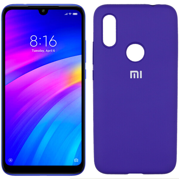 

Чехол силиконовый оригинальный для Xiaomi Redmi 7 Фиолетовый FULL (26375)