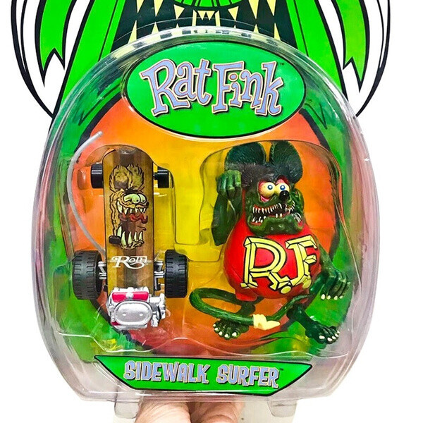 

Новый RAT FINK Мышь с рисунком скейтборд Эд Большой папа Рот Коллекционная модель игрушки 15 см