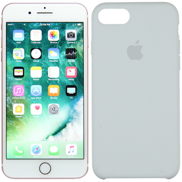

Чехол силиконовый оригинальный для iPhone 7 /8 Mint Blue (24017)
