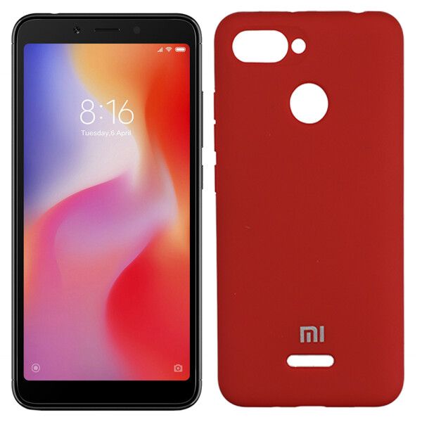 

Чехол силиконовый оригинальный для Xiaomi Redmi 6 Красный FULL (26038)